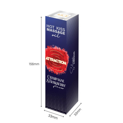 OUTLET - MASSAGE OIL  ATTRACTION CHAMPAGNE STRAWBERRY 50 ML