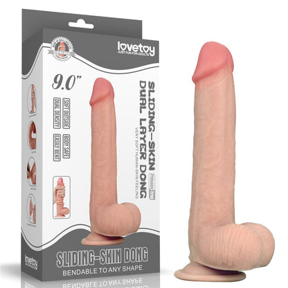 LOVETOY - 9'' SLIDING SKIN DUAL LAYER DONG 1
