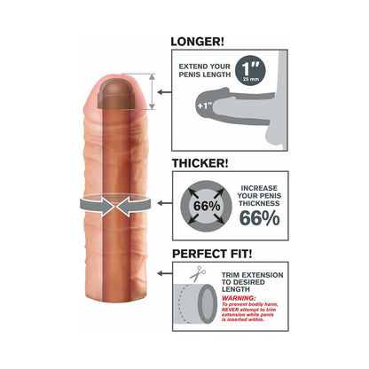 FANTASY X-TENSIONS MEGA 1 IN. EXTENSION BEIGE