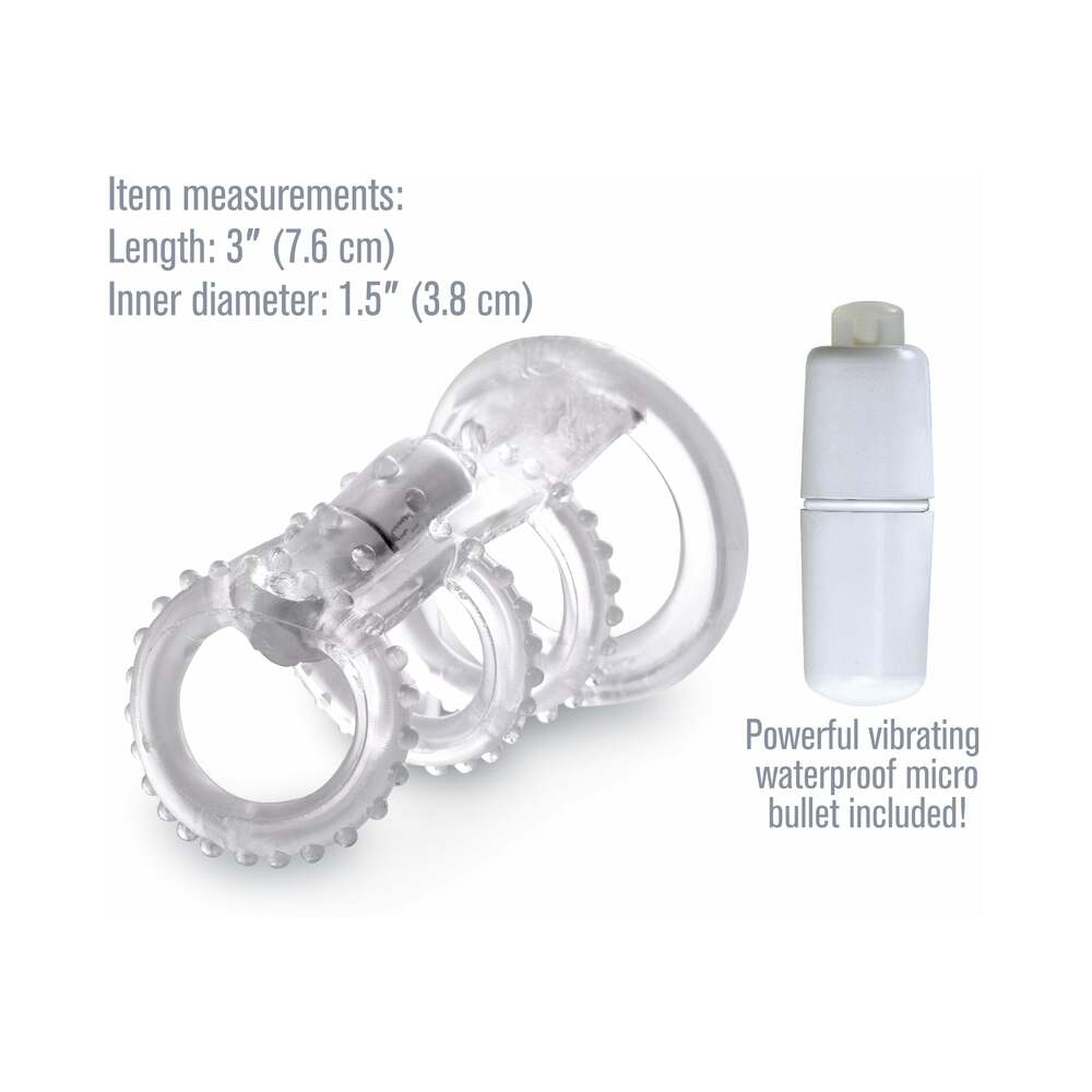 PIPEDREAM - FANTASY X-TENSIONS VIBRATING COCK CAGE TRANSPARENTE