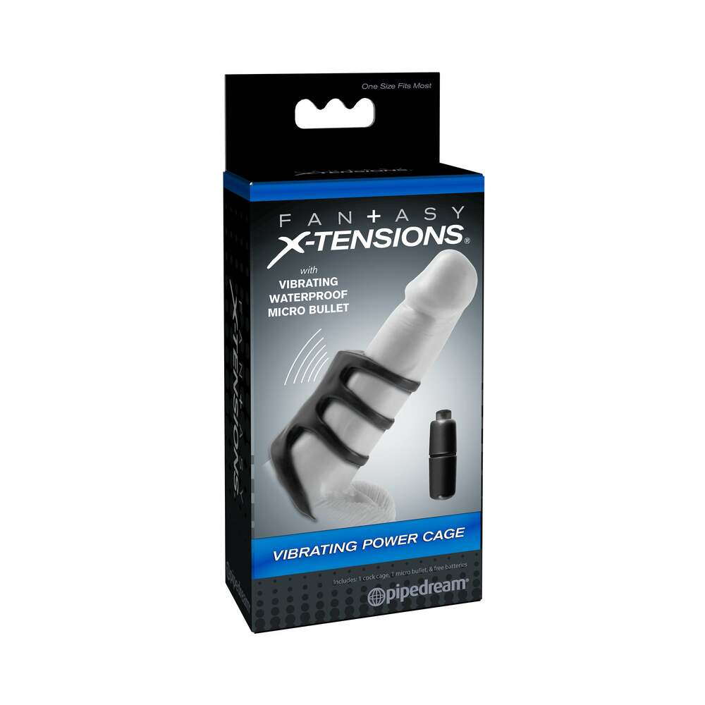 PIPEDREAM - FANTASY X-TENSIONS VIBRATING POWER CAGE BLACK