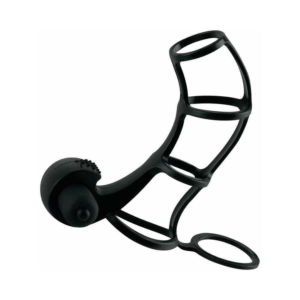 PIPEDREAM - FANTASY X-TENSIONS VIBRATING DELUXE SILICONE POWER CAGE BLACK