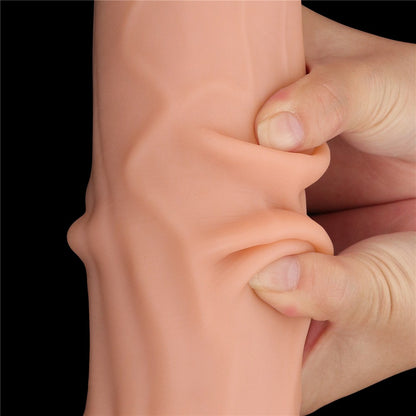 LOVETOY - 12'' KING SIZED SLIDING SKIN DUAL LAYER DONG