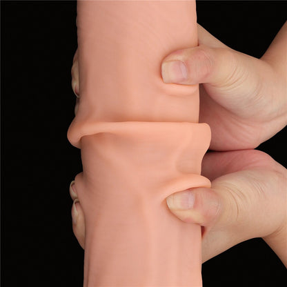 LOVETOY - 14'' KING SIZED SLIDING SKIN DUAL LAYER DONG