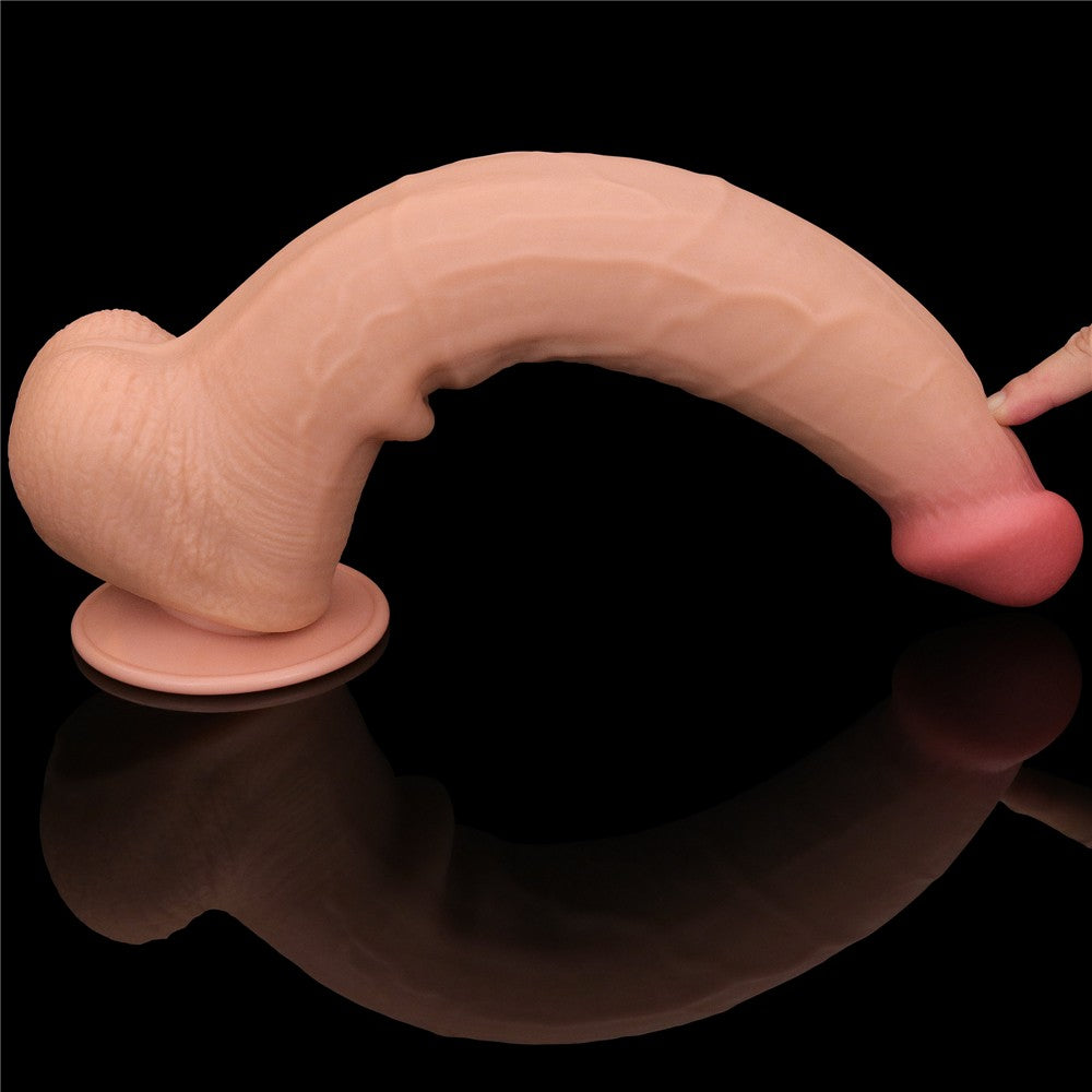 LOVETOY - 13.5'' KING SIZED SLIDING SKIN DUAL LAYER DONG