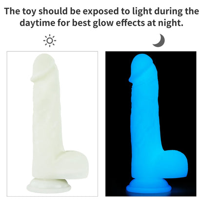 LOVETOY - 8.0'' LUMINO PLAY SILICONE DILDO_B15O50_3