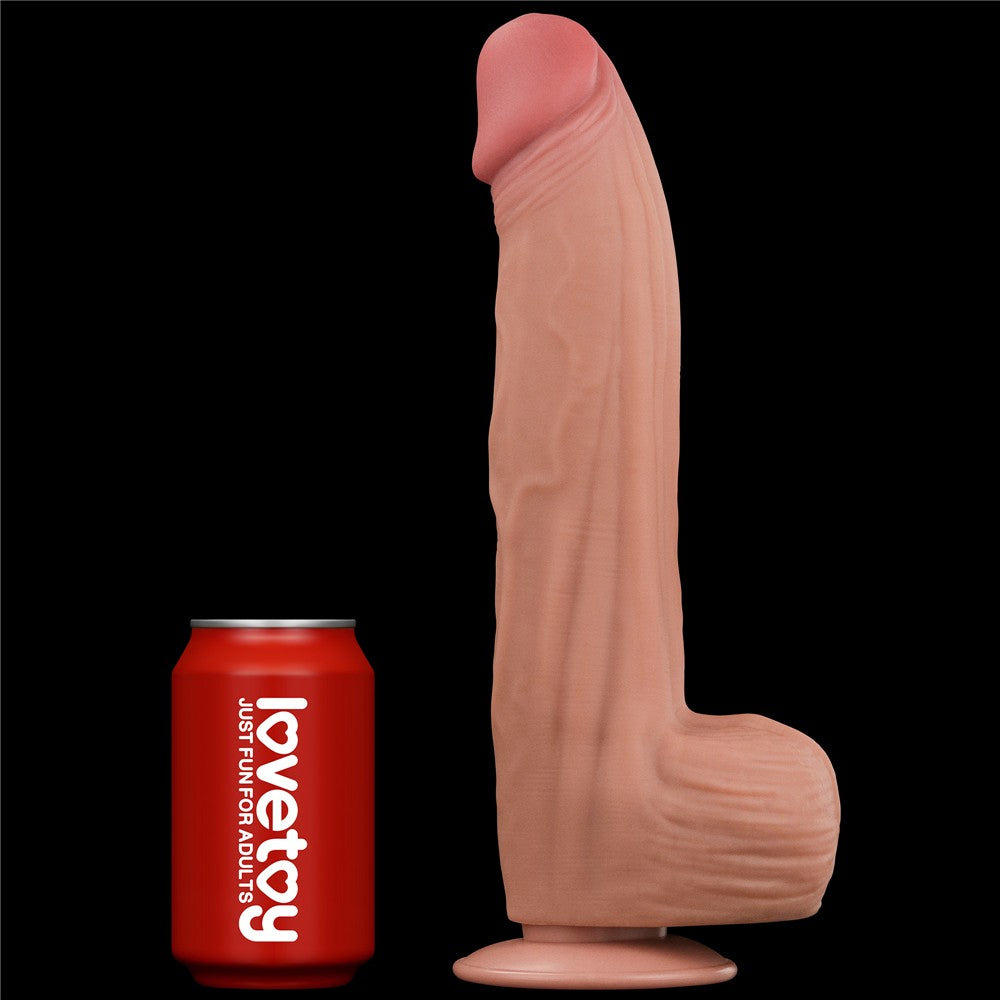 LOVETOY - 12'' KING SIZED SLIDING SKIN DUAL LAYER DONG