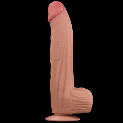 LOVETOY - 12'' KING SIZED SLIDING SKIN DUAL LAYER DONG
