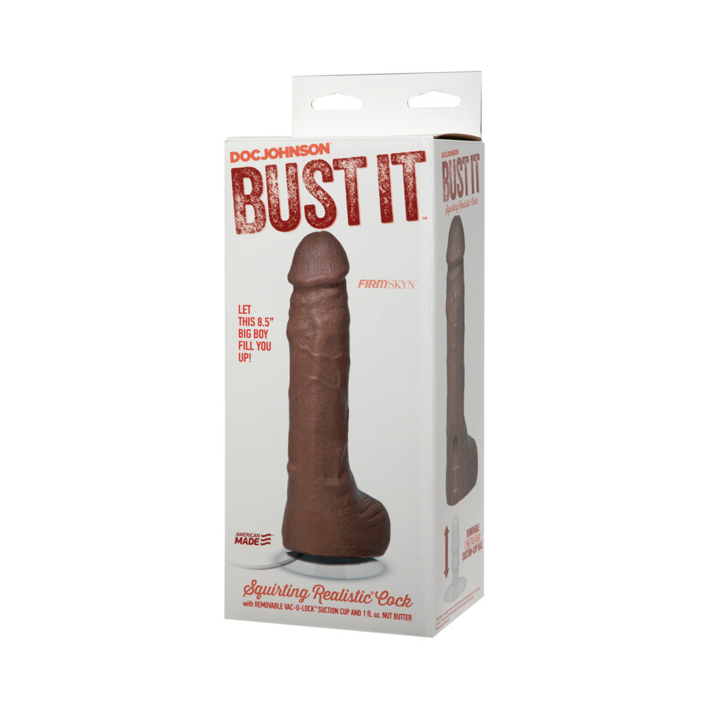 DOC JOHNSON - BUST IT SQUIRTING PENE REALISTA CON MANTEQUILLA DE NUECES DE 1 OZ
