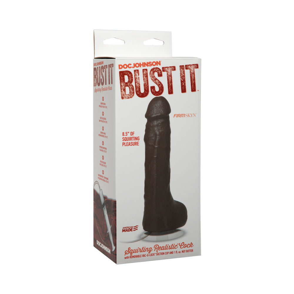 DOC JOHNSON - BUST IT SQUIRTING PENE REALISTA CON MANTEQUILLA DE NUECES DE 1 OZ