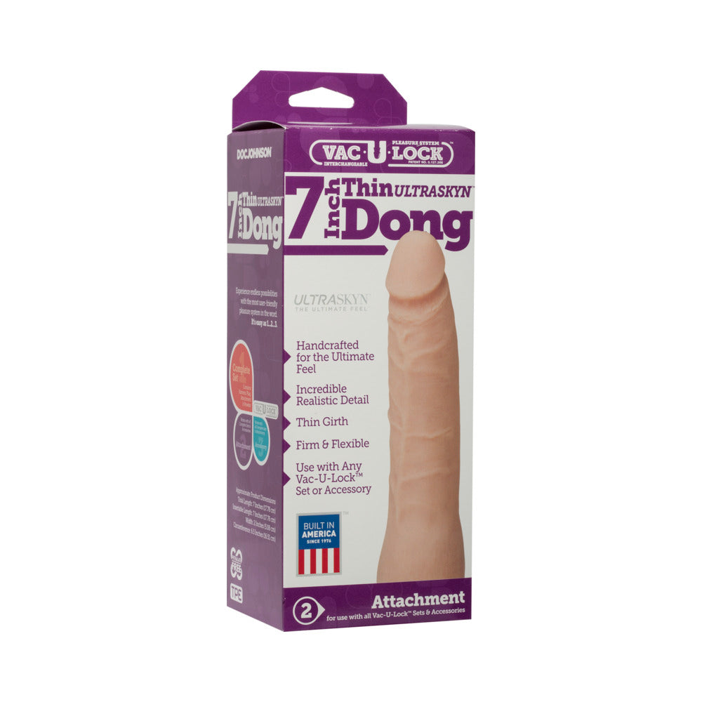 DOC JOHNSON - VAC U LOCK DONG FINO DE 7 PULGADAS ULTRASKYN