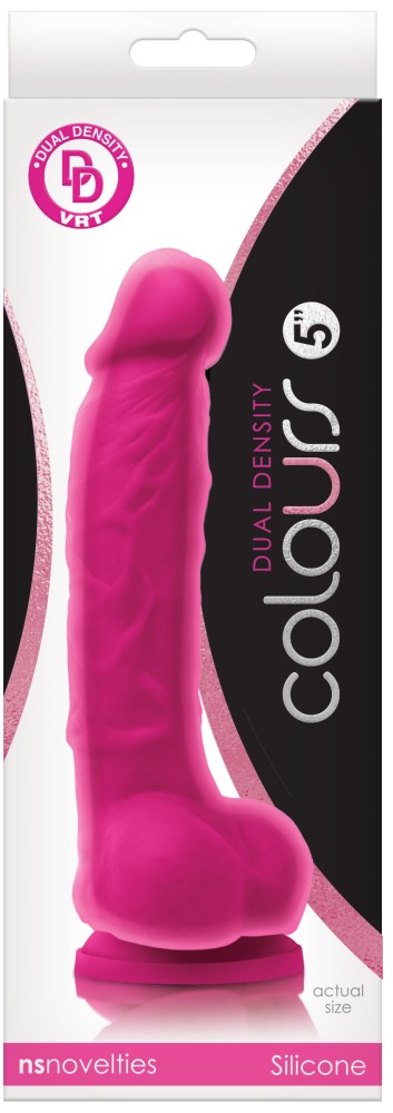 NS TOYS - COLOURS DUAL DENSITY 5 INCH DILDO PINK