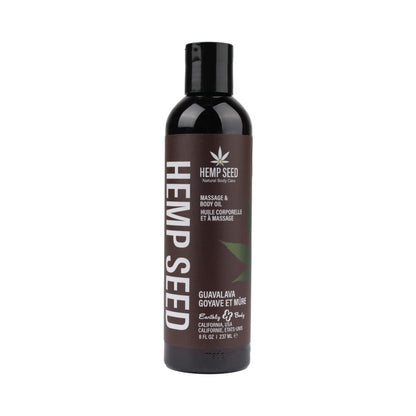EARTHLY BODY - HEMP SEED MASSAGE OIL GUAVALAVA 8 OZ.