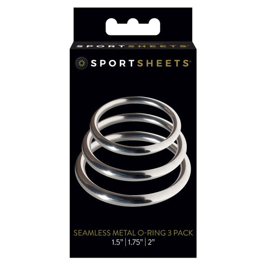 SPORTSHEETS METAL O-RING 3-PACK SILVER