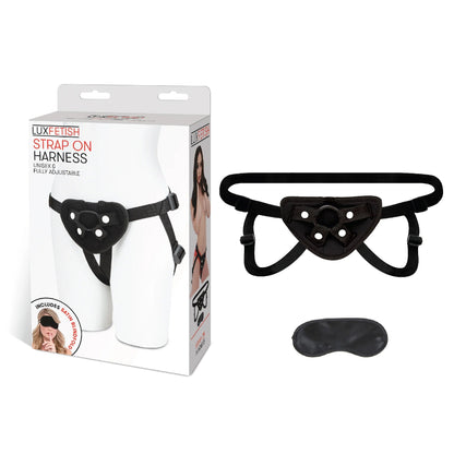 LUX FETISH NEOPRENE STRAP-ON HARNESS BLACK