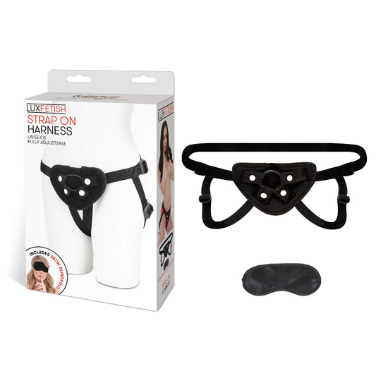 LUX FETISH NEOPRENE STRAP-ON HARNESS BLACK