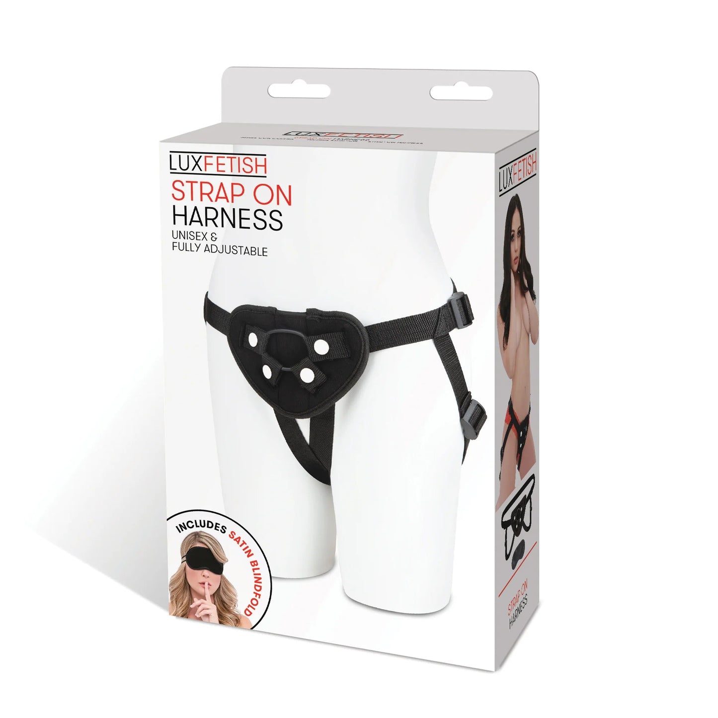 LUX FETISH NEOPRENE STRAP-ON HARNESS BLACK