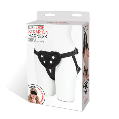 LUX FETISH NEOPRENE STRAP-ON HARNESS BLACK