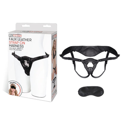 LUX FETISH PATENT LEATHER STRAP-ON HARNESS BLACK