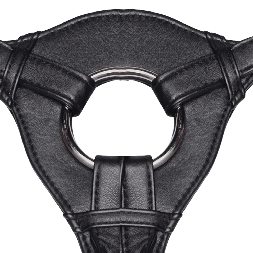 ELECTRIC EEL - LUX FETISH PATENT LEATHER STRAP-ON HARNESS BLACK
