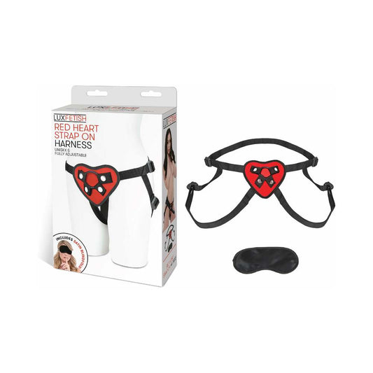 ELECTRIC EEL - LUX FETISH RED HEART STRAP-ON HARNESS