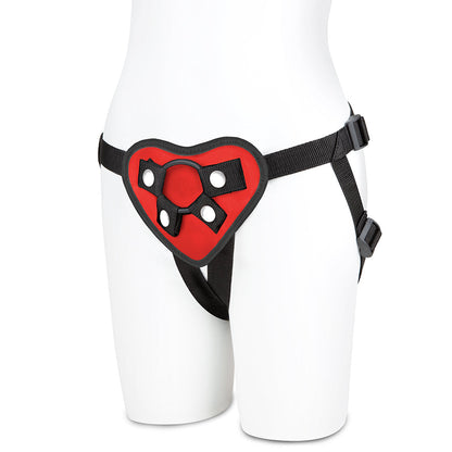 ELECTRIC EEL - LUX FETISH RED HEART STRAP-ON HARNESS