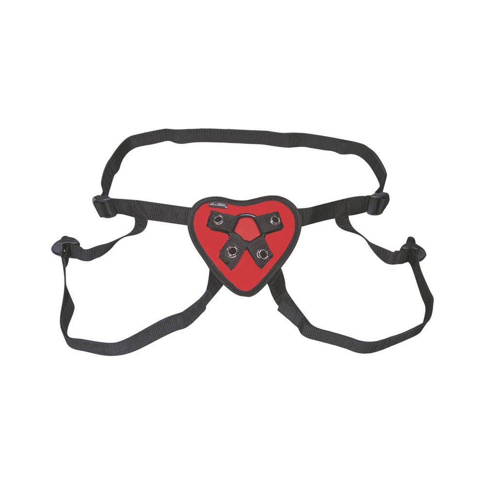 ELECTRIC EEL - LUX FETISH RED HEART STRAP-ON HARNESS