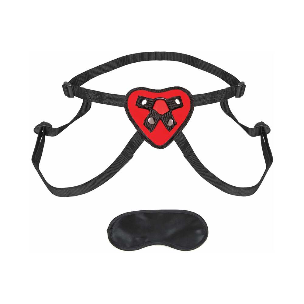 ELECTRIC EEL - LUX FETISH RED HEART STRAP-ON HARNESS