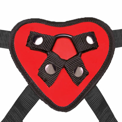 LUX FETISH RED HEART STRAP-ON HARNESS