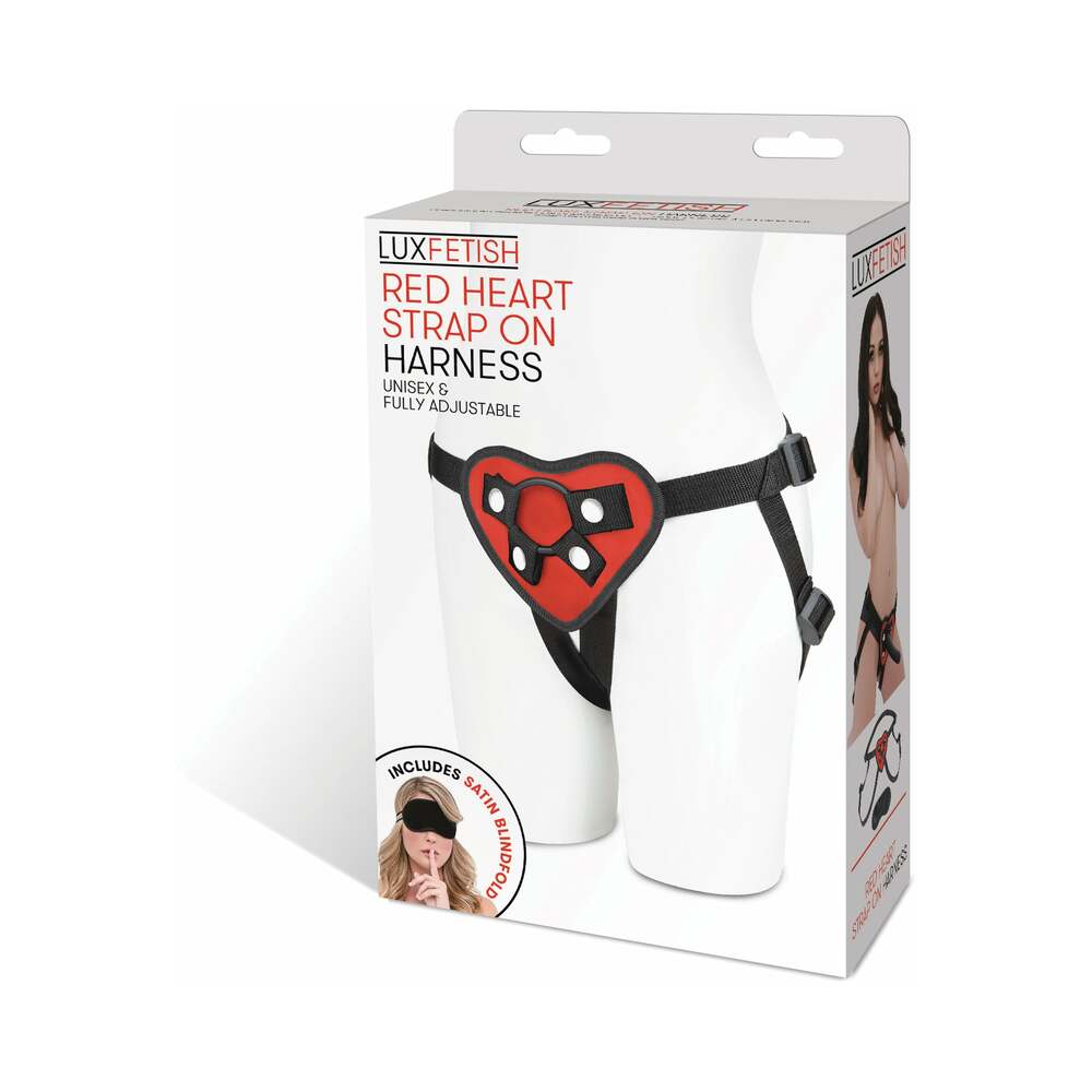 ELECTRIC EEL - LUX FETISH RED HEART STRAP-ON HARNESS