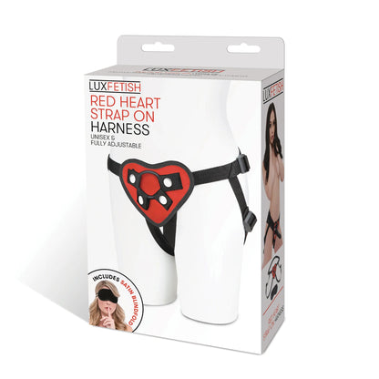 ELECTRIC EEL - LUX FETISH RED HEART STRAP-ON HARNESS