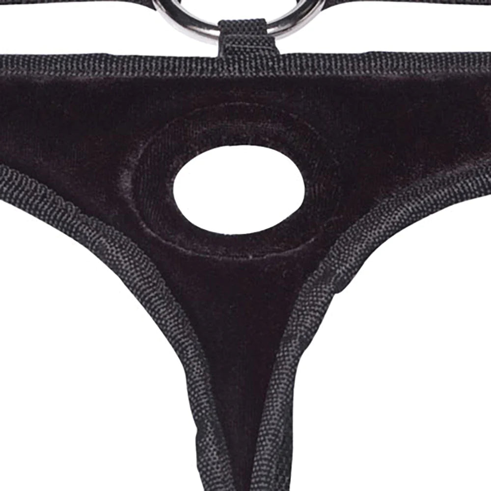 LUX FETISH BLACK VELVET BIKINI STRAP-ON