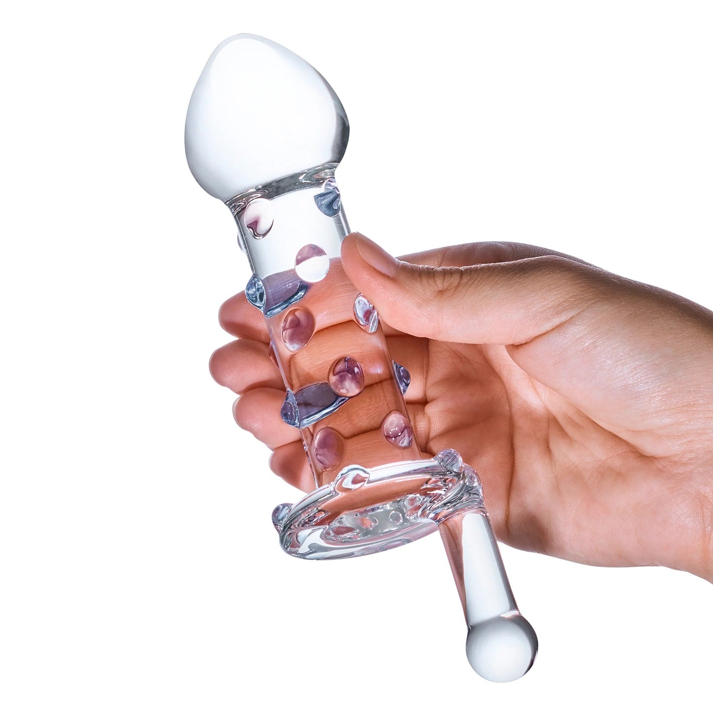 GLAS 6.5 IN. CANDY LAND JUICER ROTATING DILDO