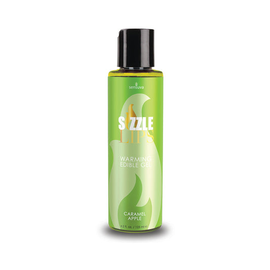 SENSUVA - SIZZLE LIPS WARMING EDIBLE GEL CARAMEL APPLE 4.2 OZ.