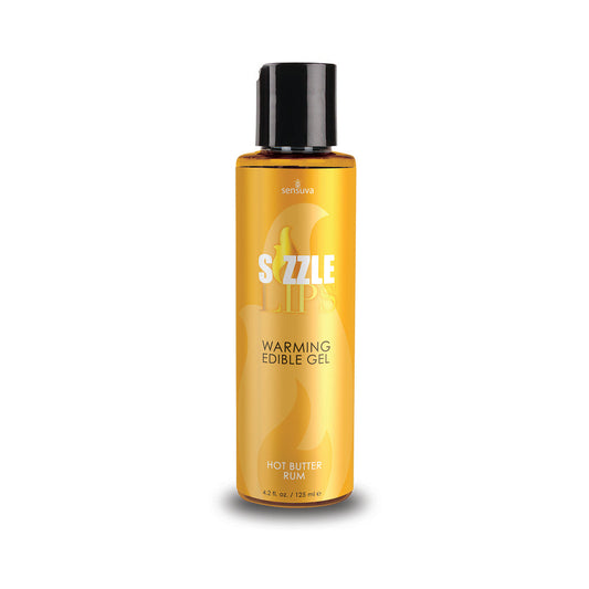 SENSUVA - SIZZLE LIPS WARMING EDIBLE GEL HOT BUTTER RUM 4.2 OZ.