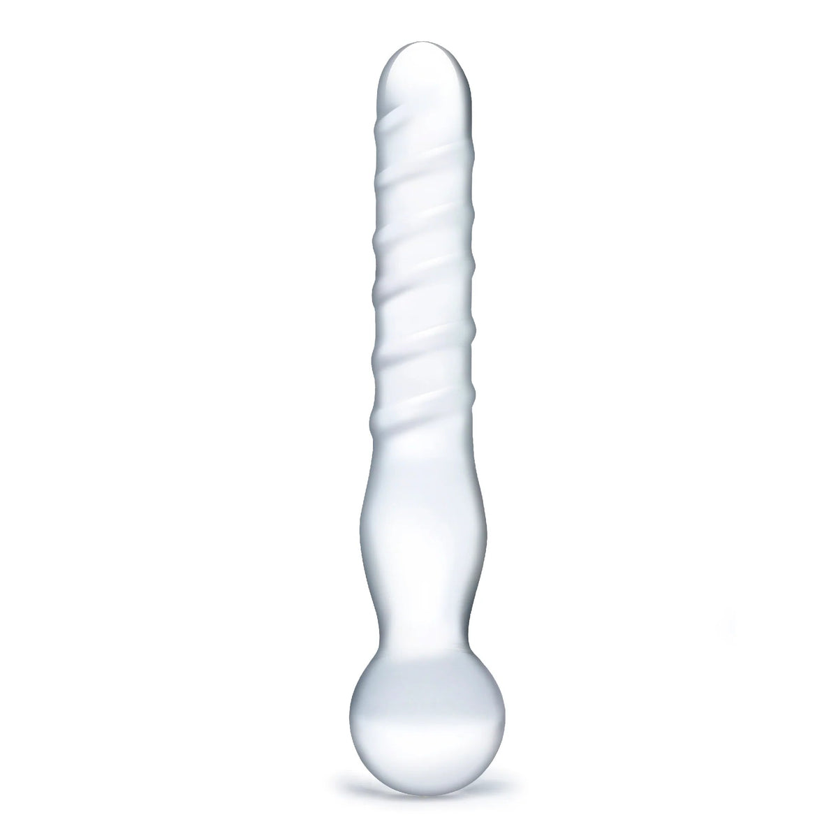ELECTRIC EEL - GLAS 8 IN. JOYSTICK CLEAR GLASS DILDO