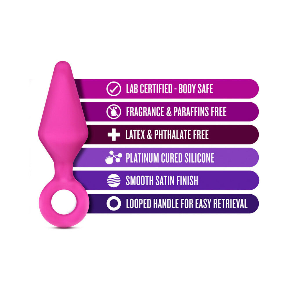 LUXE CANDY RIMMER 3-PIECE SILICONE ANAL PLUG KIT PINK