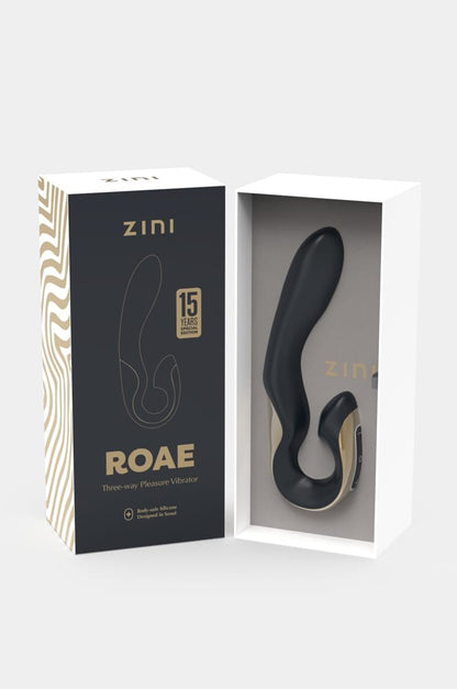 OUTLET - ZINI ROAE SE THREE-WAY PLEASURE VIBRATOR BLACK GOLD_B0O50_4
