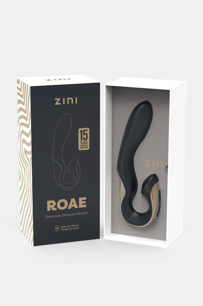 OUTLET - ZINI ROAE SE THREE-WAY PLEASURE VIBRATOR BLACK GOLD_B0O50_4