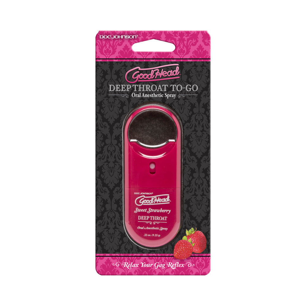 DOC JOHNSON - GOODHEAD TO GO - DEEP THROAT SPRAY .33OZ. SWEET STRAWBERRY