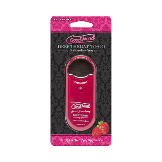 GOODHEAD TO GO - DEEP THROAT SPRAY .33OZ. SWEET STRAWBERRY