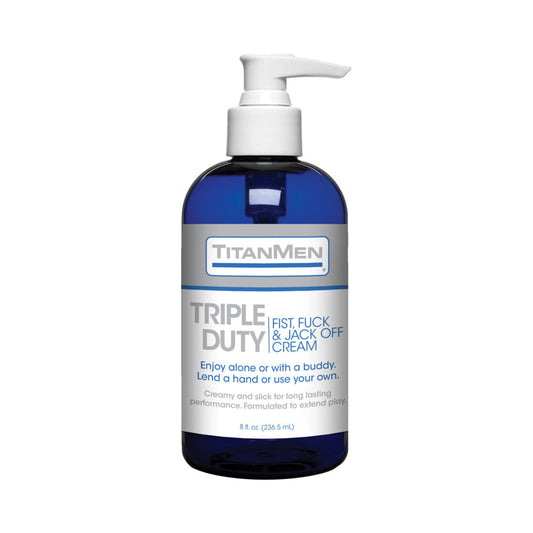 DOC JOHNSON - TITANMEN - TRIPLE DUTY FIST, FUCK & JACK OFF CREAM 8OZ.