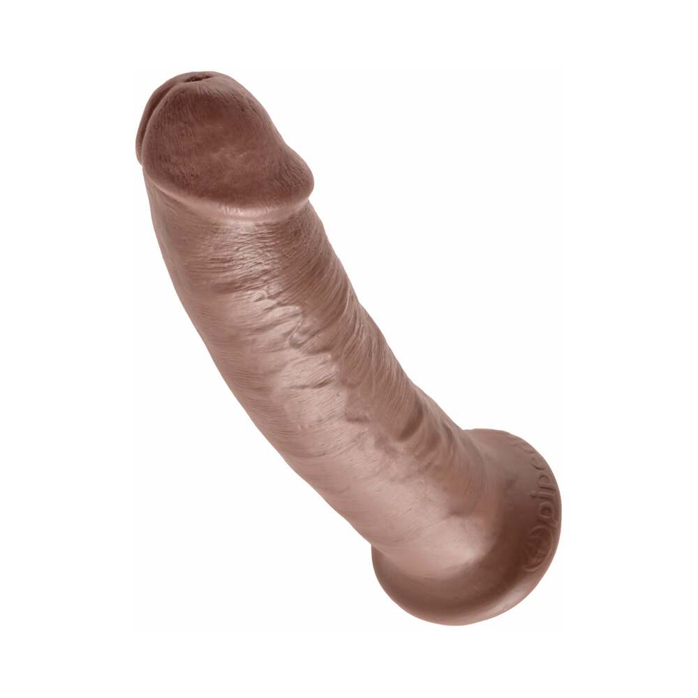 KING COCK 9 IN. COCK REALISTIC DILDO WITH SUCTION CUP BROWN