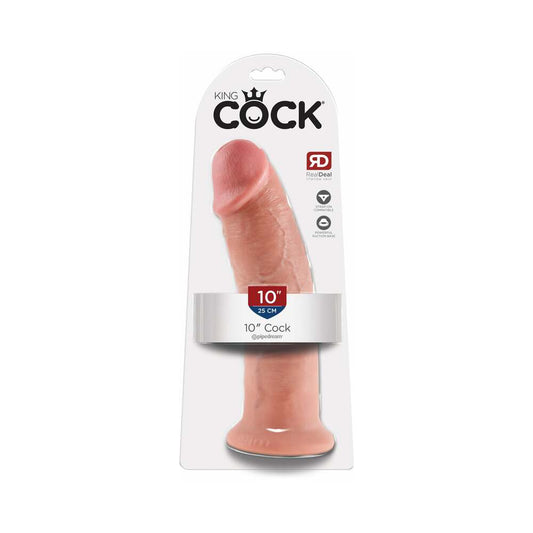 PIPEDREAM - KING COCK 10 IN. COCK REALISTIC DILDO WITH SUCTION CUP TAN