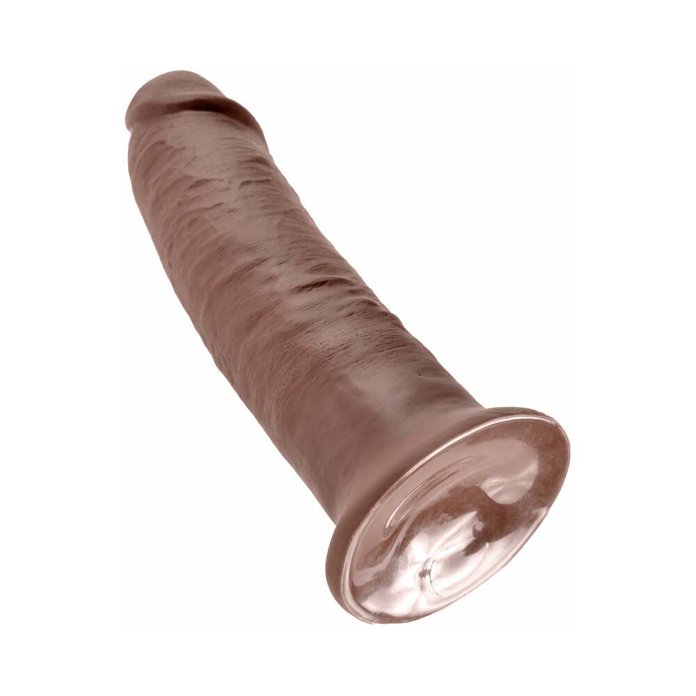 PIPEDREAM - KING COCK 10 IN. COCK REALISTIC DILDO WITH SUCTION CUP BROWN