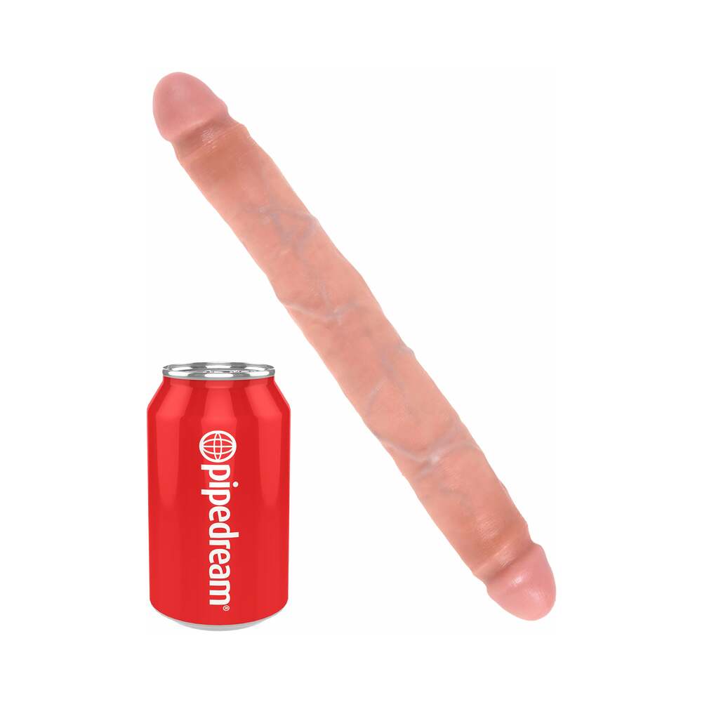 PIPEDREAM - KING COCK 12 IN. SLIM DOUBLE DILDO REALISTIC BEIGE