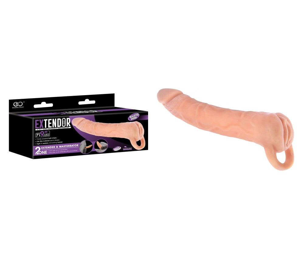 NMC - EXTENDOR 9" TPR 2 IN 1 EXTENDER & MASTURBATOR