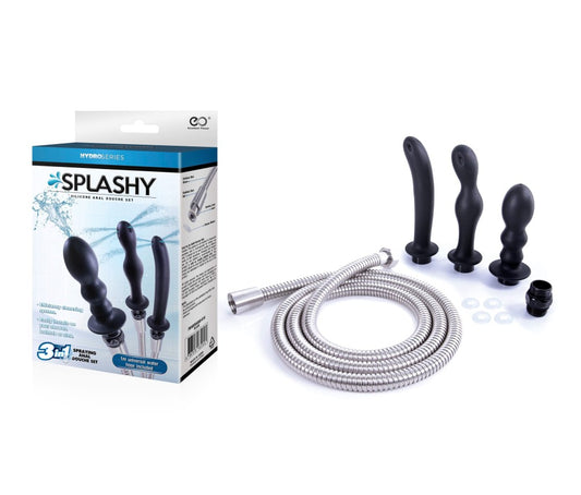 NMC - HYDRO SERIES-SPLASHY - 3 BUTT PLUG WITH HOSE KIT