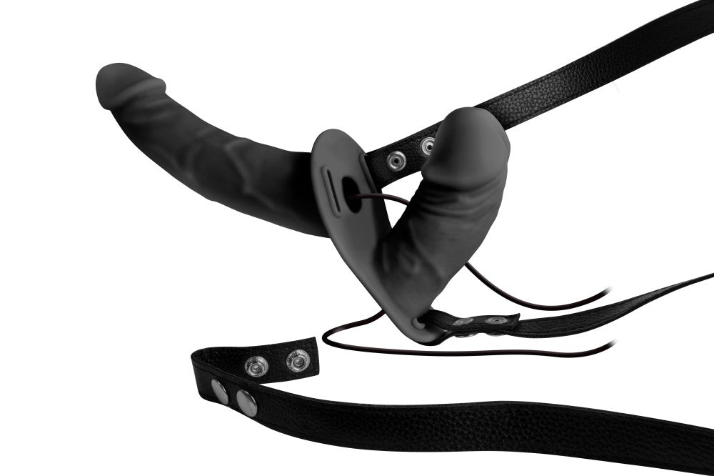 NMC - DOUBLE THRUSTER VIBE WITH HARNESS BLACK