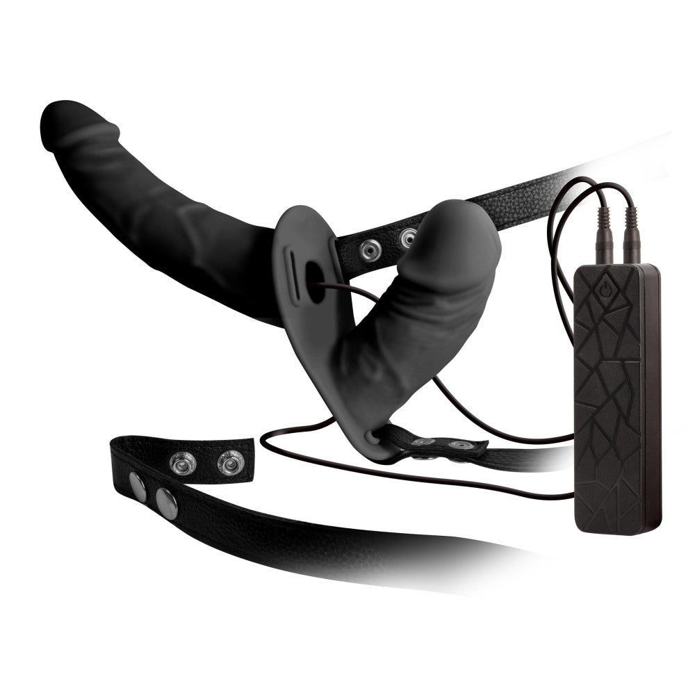NMC - DOUBLE THRUSTER VIBE WITH HARNESS BLACK